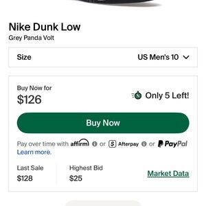 Nike Dunk Low Black Grey Volt Sneakers